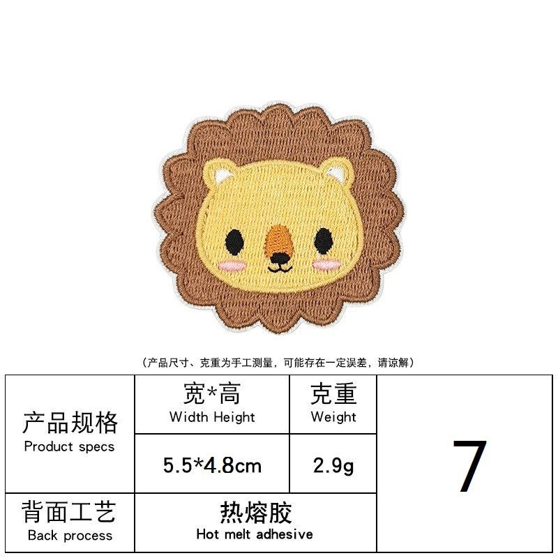 Wholesale Cartoon Animal Embroidery Patches Cute Bag Decoration Clothes Patches Embroidery Patches